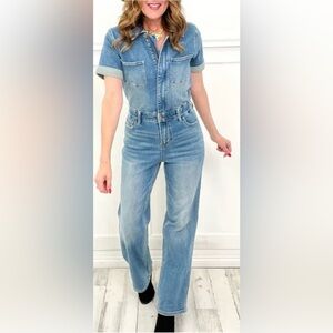 Judy Blue Denim Bootcut Jumpsuit New Small